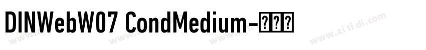 DINWebW07 CondMedium字体转换